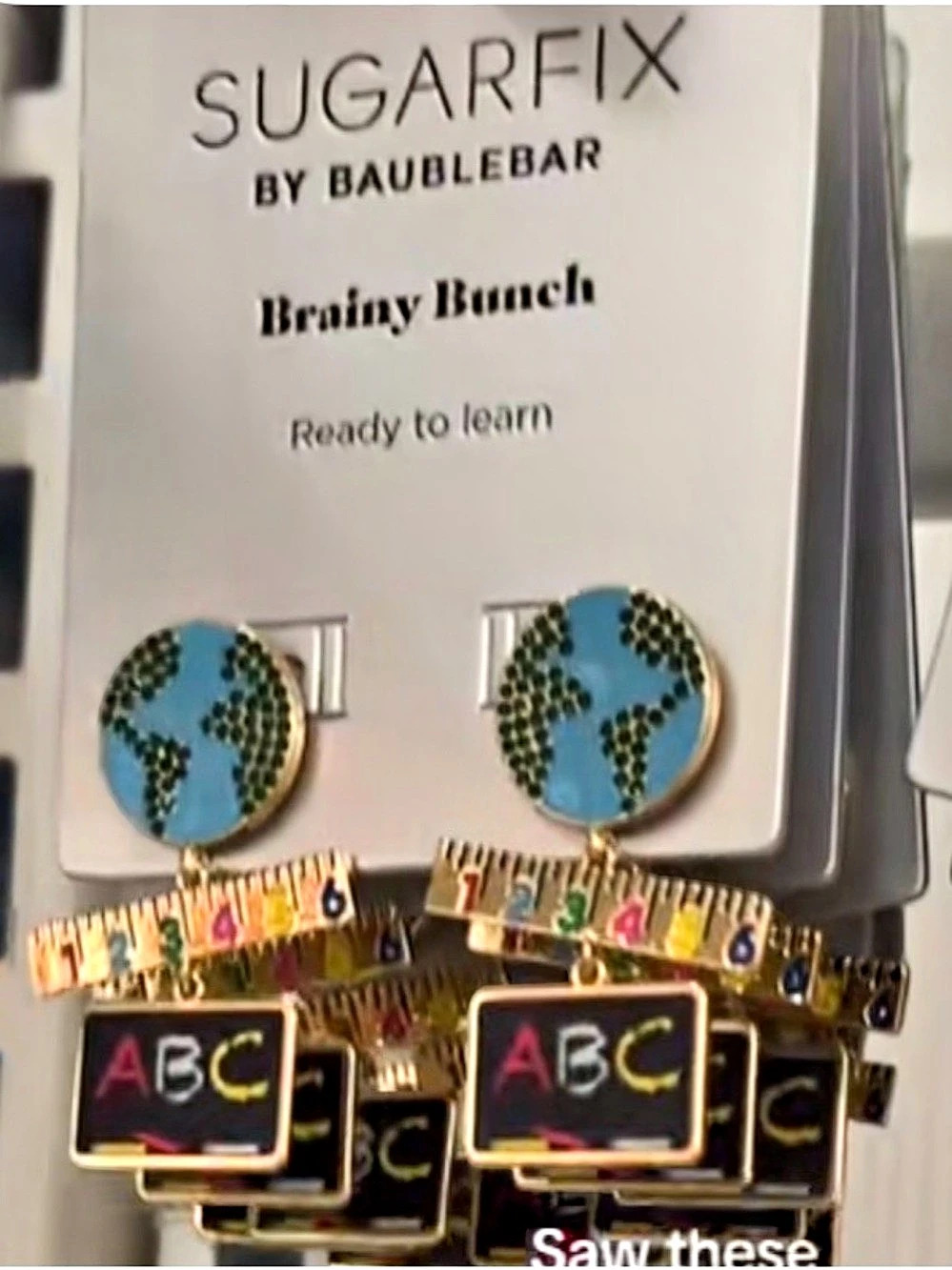 Sugarfix by BaubleBar Brainy Bunch Blue Multicolor NWT